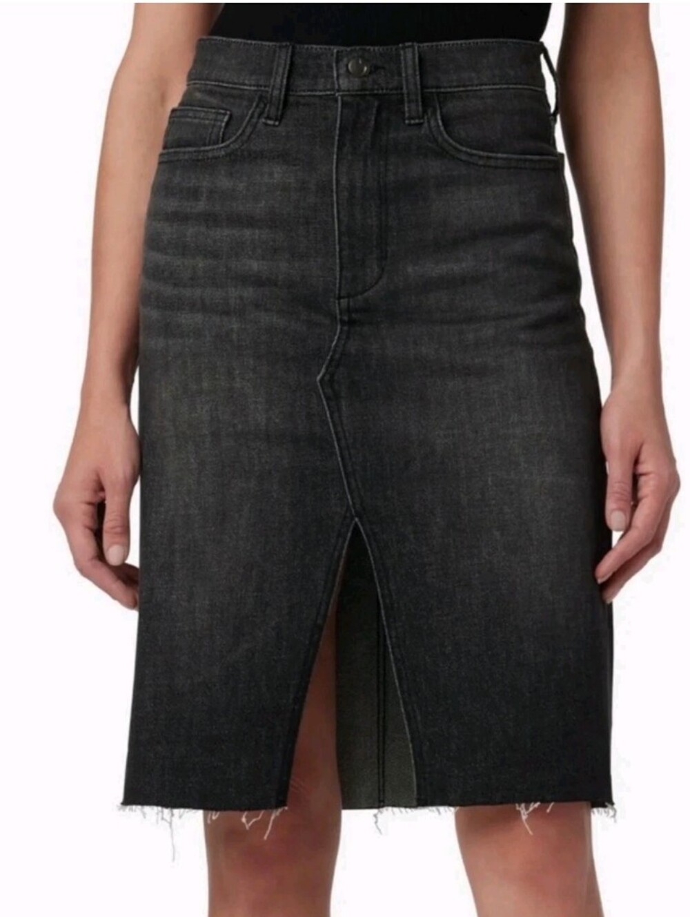 28. Joe's Mid Black Denim Skirt